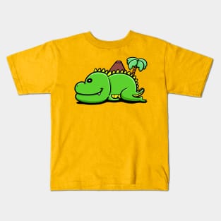 lazy lovely dinosaur Kids T-Shirt